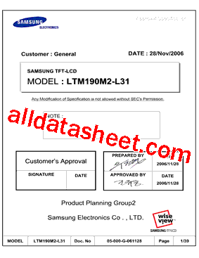 LTM190M2-L31型号图片