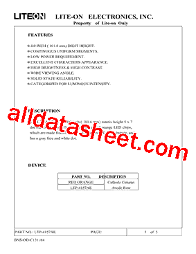 LTP-4157AE型号图片