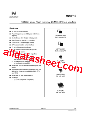 M25P16-VMP3T型号图片