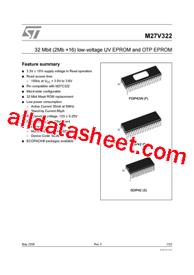 M27V322-120B1型号图片