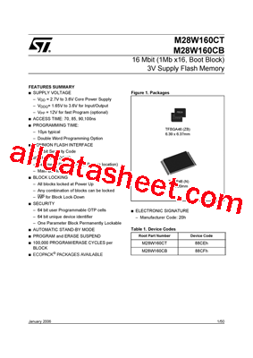 M28W160CB100N6F型号图片