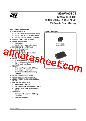 M28W160ECT100N6T型号图片