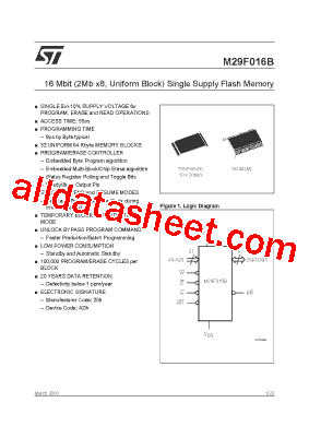 M29F016B55M3T型号图片