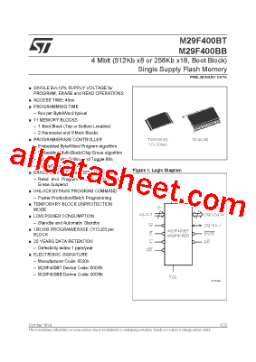 M29F400BT-45N1型号图片