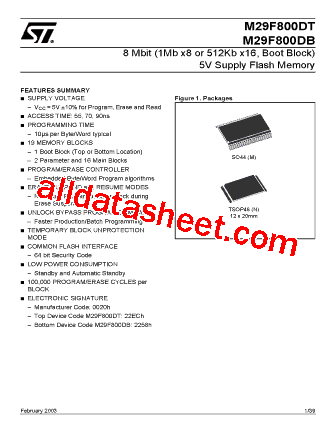 M29F800DT90M1E型号图片