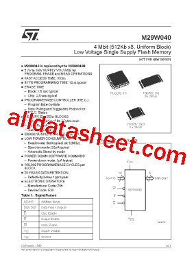 M29W040-100N5TR型号图片