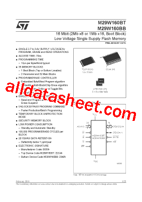 M29W160BB型号图片