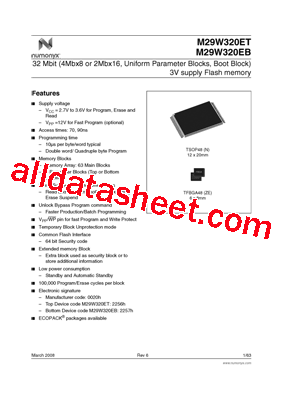 M29W320ET90ZE6T型号图片