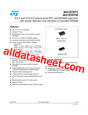 M41ST87YMX6F型号图片