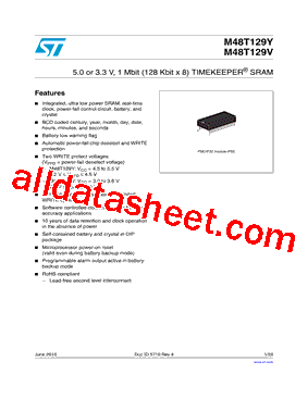 M48T129Y-70PM1型号图片