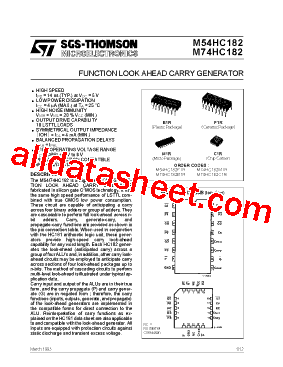 M54HC182型号图片
