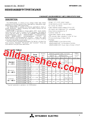 M5M5V408BFP-85L型号图片