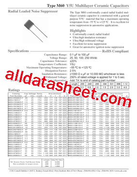 M60U10M25-F型号图片
