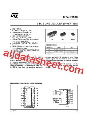 M74HC138TTR型号图片