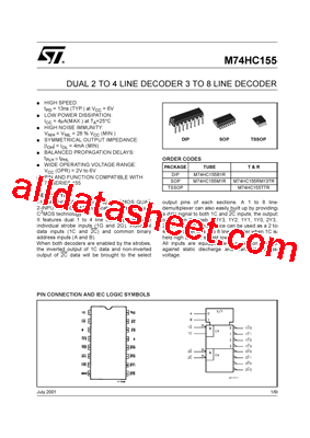 M74HC155型号图片