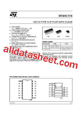 M74HC174TTR型号图片