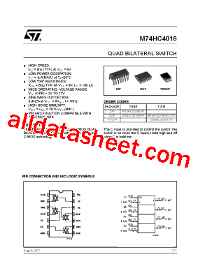 M74HC4016RM13TR型号图片