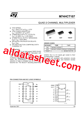 M74HCT157M1R型号图片