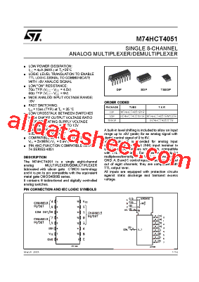 M74HCT4051TTR型号图片