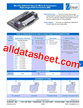 M83513-16-A01PN型号图片