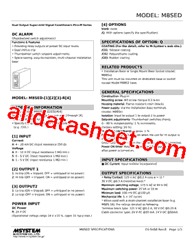 M8SED-522-R型号图片