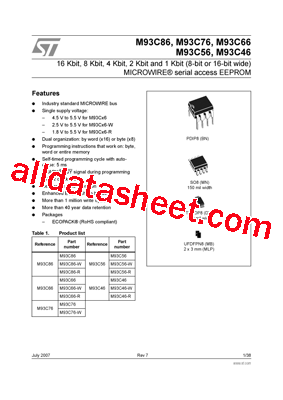 M93C56-RMB6P/W型号图片