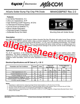 MA4AGSBP907-W型号图片