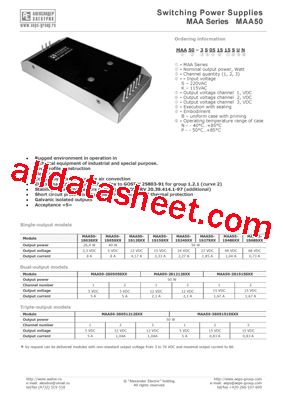 MAA50-2K121215SBN型号图片