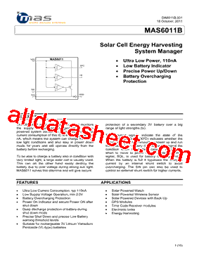 MAS6011B型号图片
