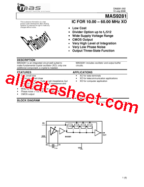 MAS9281ANTG00型号图片