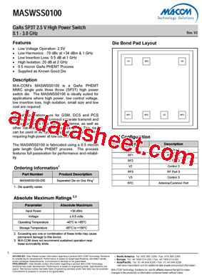 MASWSS0100-DIE型号图片