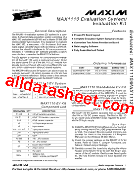 MAX1110EVKIT型号图片