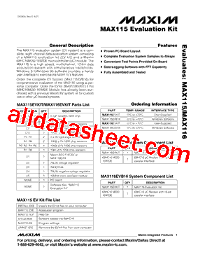 MAX115EVKIT型号图片