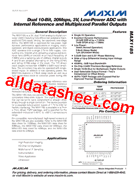 MAX1185ECV型号图片
