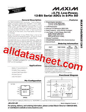 MAX1240CESA+型号图片