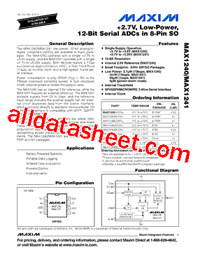 MAX1241CESA+型号图片