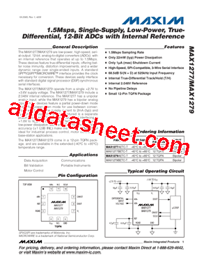 MAX1279BETC-T型号图片
