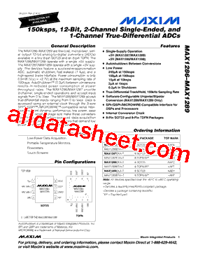 MAX1288ETA+T型号图片