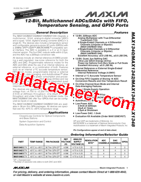 MAX1342BETX+型号图片