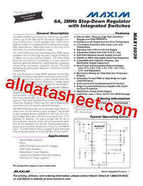 MAX15039ETG+型号图片