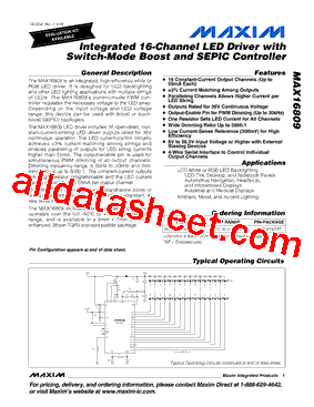 MAX16809ATU+型号图片