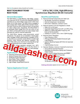 MAX17634AATP+型号图片