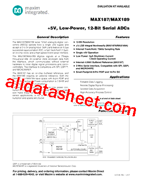 MAX187BCWE+型号图片