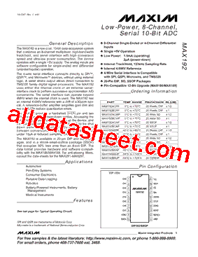 MAX192BCWP+T型号图片