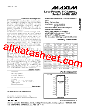 MAX192BEWP+型号图片
