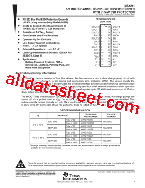 MAX211CDWRE4型号图片