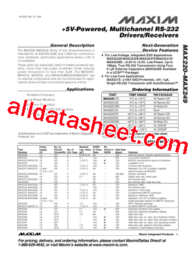 MAX231CPD+型号图片