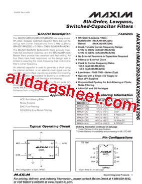 MAX296ESA+型号图片