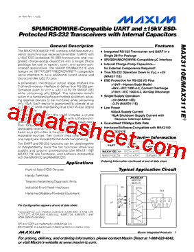 MAX3111EENI型号图片