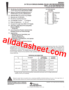 MAX3221CDBG4型号图片